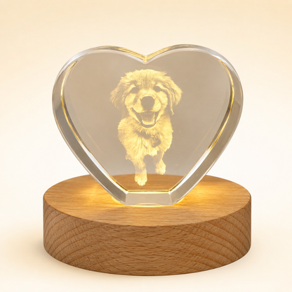 Corazon De Cristal Personalizado
