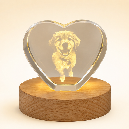 Corazon De Cristal Personalizado